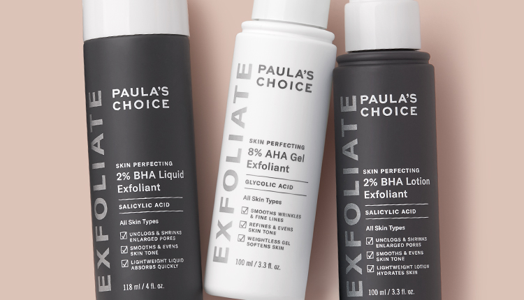 Productos con tres ácidos exfoliantes diferentes